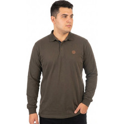 Double Jersey Ανδρική Μπλούζα Polo Μακρυμάνικη Χακί PS-3003