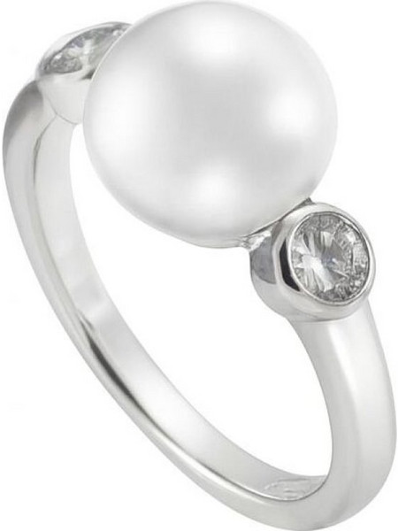 Diamonfire Γυναικείο Δαχτυλίδι Ροζέτα από Ασήμι 925 με Ζιργκόν & Πέρλα 61131911111