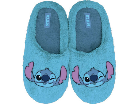 Arditex Lilo & Stitch Χειμερινές Παιδικές Παντόφλες με Γούνα Γαλάζιες WD16626