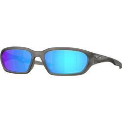 Oakley OO9530 02 Ανδρικά Γυαλιά Ηλίου Ορθογώνια Κοκάλινα Μαύρα με Μπλε Φακό