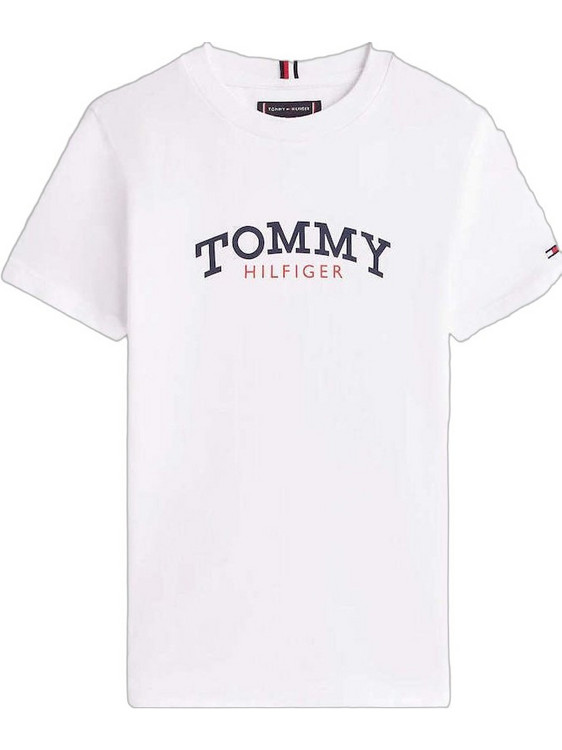 Tommy Hilfiger Παιδικό T-Shirt Κοντομάνικο Λευκό KB0KB10263-YBR