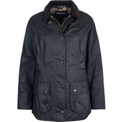 Barbour Beadnell Wax Γυναικείο Μπουφάν Χειμωνιάτικο Καπιτονέ Κοντό Navy Μπλε LWX0667-SG91