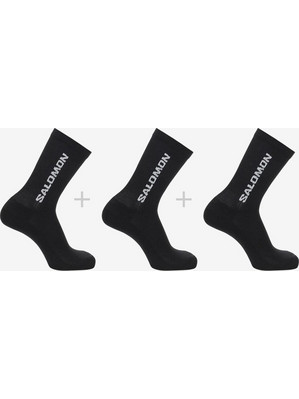 Salomon Ανδρικές Κάλτσες Ψηλές με Σχέδια Μαύρες 3Pack LC2086100