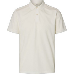 Selected Ανδρική Μπλούζα Polo Κοντομάνικη Εκρού 16099994