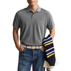Gant Ανδρική Μπλούζα Polo Κοντομάνικη Ανθρακί 3G2014102-433