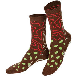 Eat My Socks Chocolate Ανδρικές Κάλτσες Ψηλές με Σχέδια Καφέ EMSNSCCHBO