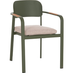 HomeMarkt Elara Πολυθρόνα Κήπου Αλουμινίου Πράσινη HM6414.06