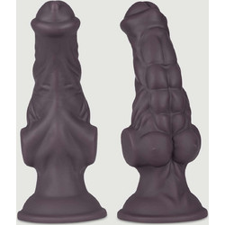The Gym Bro Curved Ρεαλιστικό Dildo με Βεντούζα & Όρχεις 20.5cm Καφέ