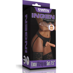 Lovetoy Ingen 7.5" Easy Harness Strap On με Dildo 20cm Καφέ
