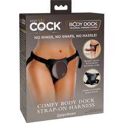 Pipedream King Cock Elite Comfy Body Dock Harness Strap On Μαύρο D-236637