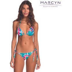 Marcyn Bikini Set Τριγωνάκι Brazil Πετρόλ Φούξια 639.721-21