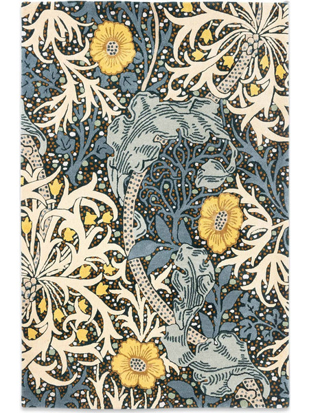 Morris @ Co. Seaweed Χειροποίητο Χαλί Ορθογώνιο Μάλλινο 140x200cm 127008 Teal