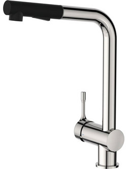 Ideal Standard Ceralook BC178GN Μπαταρία Κουζίνας Πάγκου Διπλής Παροχής Ανάμεικτη με Ντουζ Inox