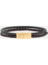 Steel & Barnett Denby Ανδρικό Βραχιόλι Χειροπέδα από Δέρμα & Ατσάλι LBD/012