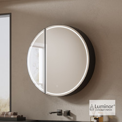 Luminor Root O70 Στρογγυλός Καθρέπτης Μπάνιου Led Μεταλλικός