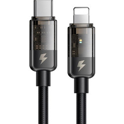 Mcdodo CA-3160 Braided LED USB-C to Lightning Cable 36W 1.2m Black