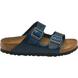Birkenstock Arizona Soft Footbed Δερμάτινα Ανδρικά Σανδάλια Ανατομικά Navy Μπλε 10136