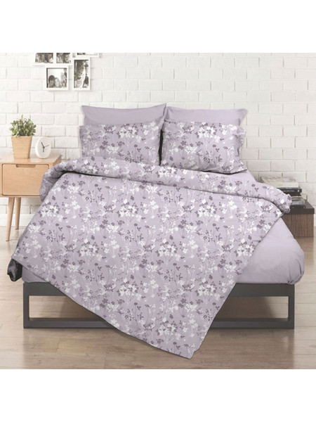 Kipper Σεντόνι Υπέρδιπλο με Λάστιχο 160x200+32 Flower Lilac