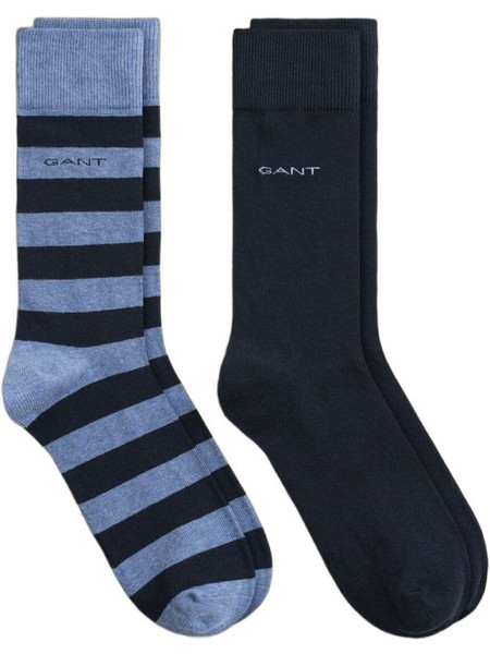 Gant Ανδρικές Κάλτσες Ψηλές Μπλε Navy Μπλε 2Pack 3G9960260-906