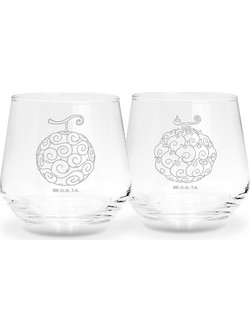 AbyStyle Σετ Ποτήρια Νερού Γυάλινα Devils Fruits 300ml 2τμχ GL0240