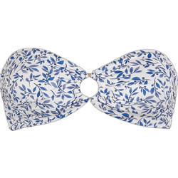 Rock Club Mediteraneo Bikini Top Strapless Floral Λευκό Μπλε BP-2466-535
