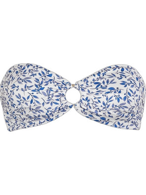 Rock Club Mediteraneo Bikini Top Strapless Floral Λευκό Μπλε BP-2466-535