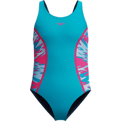Speedo Αθλητικό Παιδικό Μαγιό Ολόσωμο για Κορίτσι Γαλάζιο Φούξια 8-A000259003