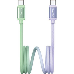 Usams Bicolor Series SJ756 USB-C to USB-C 60W 1.2m Green Purple