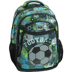 Back Me UP Football Club Σχολική Τσάντα Πλάτης Δημοτικού Πράσινη 357-36031