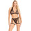 Leg Avenue Σετ Sexy Εσώρουχα See Through με Δαντέλα & Ζαρτιέρες Μαύρα 86148