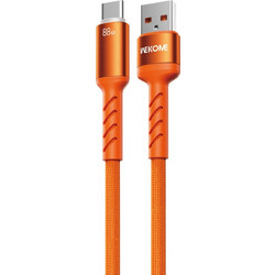 WK WDC-C13a Braided USB-A to USB-C 88W 1.2m Orange