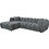 HomeMarkt Lykke Γωνιακός Καναπές Αριστερή Γωνία Γκρι 280x165x70cm HM3326.01L