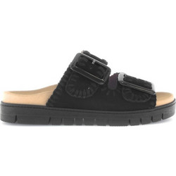 Gabor Γυναικεία Σανδάλια Suede Ανατομικά Μαύρα 63741N-17