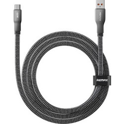 Remax CB37 Braided Flat USB-A to USB-C 66W 1.2m Grey