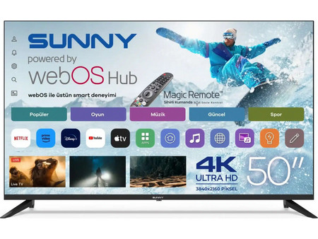 Sunny SN50UPRL Smart Τηλεόραση 50" 4K UHD DLED HDR (2025)