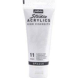Pebeo Studio Acrylics 11 Titanium White Ακρυλικό Χρώμα Ζωγραφικής 100ml