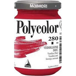 Maimeri Polycolor 280 Vermilion Ακρυλικό Χρώμα Ζωγραφικής 140ml