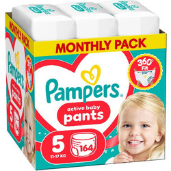 Pampers Active Baby Pants Πάνες Βρακάκι No5 11-17kg 164τμχ