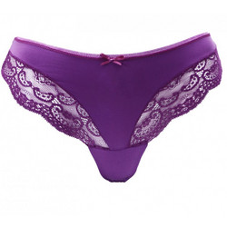 Papatya Γυναικείο Sexy String με Δαντέλα Μωβ 4273