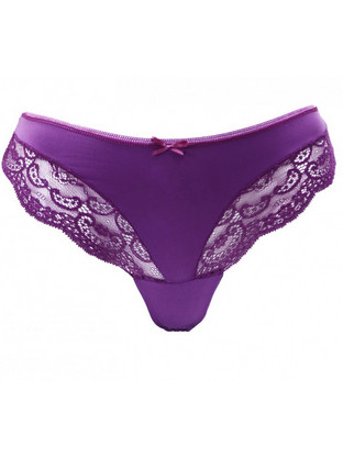 Papatya Γυναικείο Sexy String με Δαντέλα Μωβ 4273