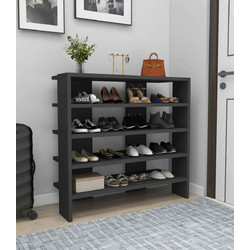 Stewe Home Παπουτσοθήκη Μοριοσανίδας Γκρι M75.6xΠ29.6xΥ72cm STE-000220-V302