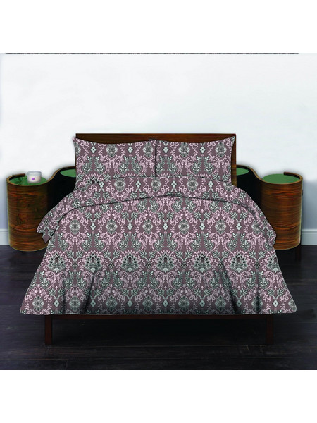 Cosmin Σετ Πάπλωμα Υπέρδιπλο 220x240 Libre Flowers Brown 40001044