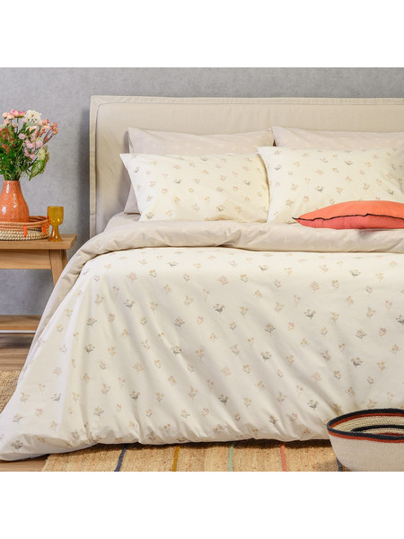 Melinen Σετ Σεντόνια Υπέρδιπλα Βαμβακερά 235x270 Ultra Line Spring Beige