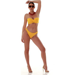 Bluepoint Bikini Top Strapless με Ενίσχυση Κίτρινο 26066093D-08