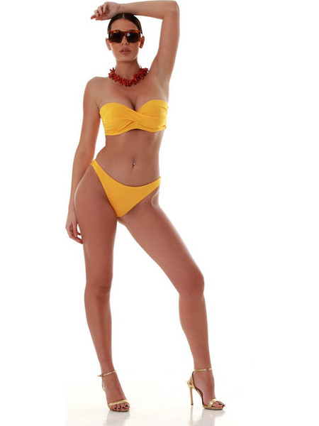 Bluepoint Bikini Top Strapless με Ενίσχυση Κίτρινο 26066093D-08