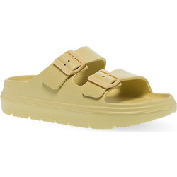 Luofu Γυναικείες Παντόφλες Καλοκαιρινές Flatforms Ανατομικές Αντιολισθητικές Κίτρινες 11833003