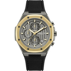 Kenneth Cole Modern Dress Ανδρικό Ρολόι Χρονογράφος με Μαύρο Καουτσούκ Λουράκι KCWGO0100102
