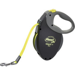 Flexi Giant Πτυσσόμενο Λουρί Σκύλου έως 25kg 8m Μαύρο Γκρι