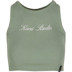Karl Kani Γυναικείο Καλοκαιρινό Crop Top Ριπ Πράσινο Mint KW252-004-1