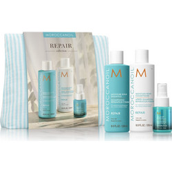Moroccanoil Repair Σετ Περιποίησης Μαλλιών Σαμπουάν 250ml + Conditioner 250ml + Leave In Conditioner 50ml + Νεσεσέρ